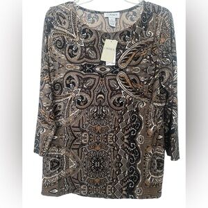 Carmen Paisley Print Top -XL